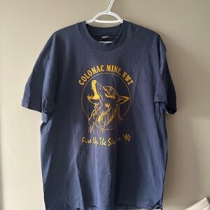 Fruit of the Loom Blue and Yellow Short Sleeve Tee